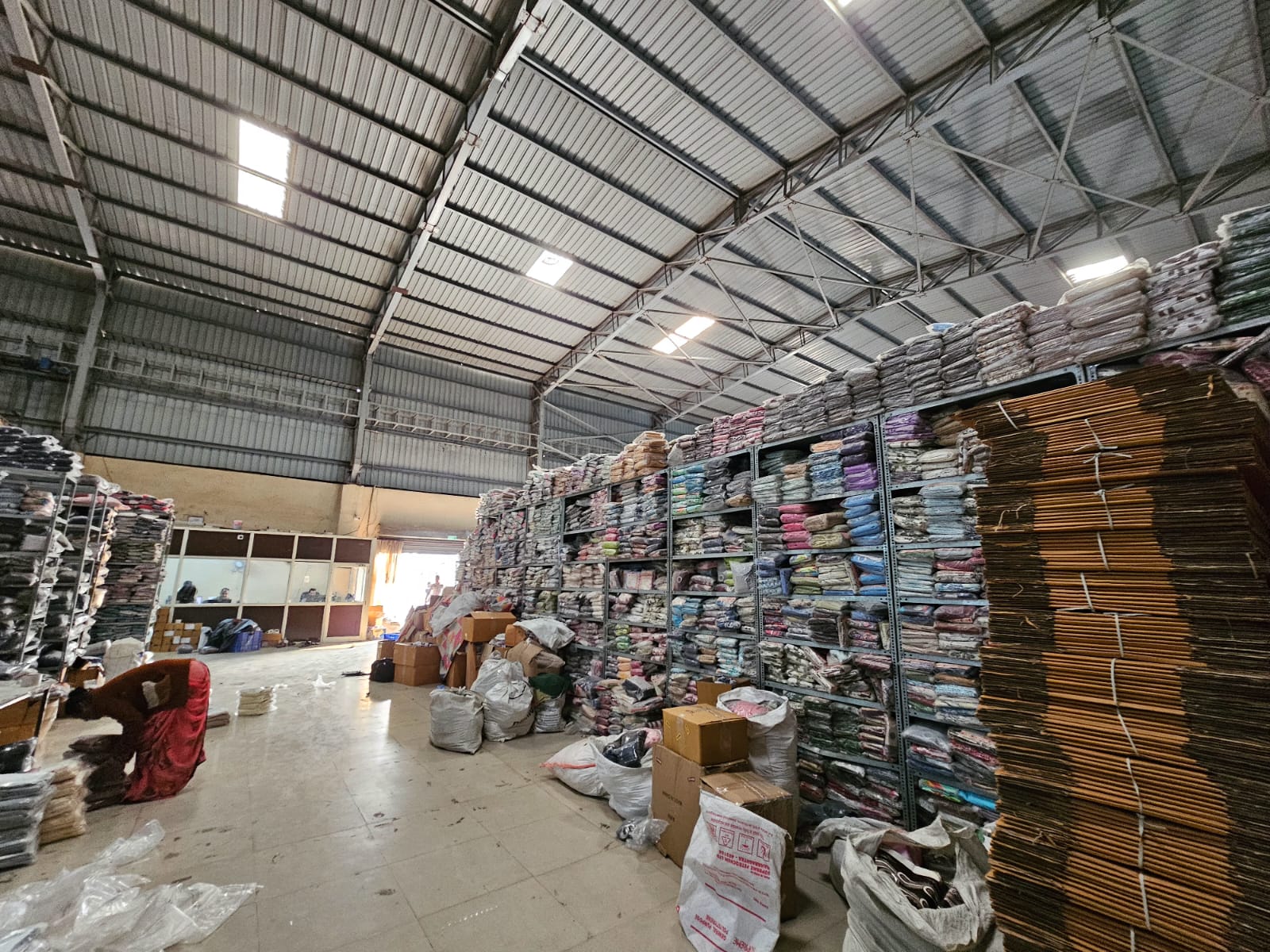 Warehouse 2 interior — clear-span storage bay